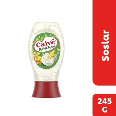 Calve Ranch Sos 245GR - Mayonez ve yoğurt karışımın- dan elde edilir ve lezzetiyle en sevilen yemeklerin tadına fark katar. Krema ve sarımsak içeriği ile farklı damak tatlarına uygundur.